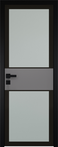 Межкомнатная дверь ProfilDoors 5AGK Цвет:Черный, Остекление:Мателюкс б.цв.