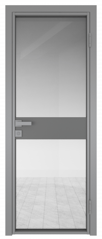 Межкомнатная дверь ProfilDoors 6AG Цвет:Серый (RAL9006 МУАР), Остекление:Прозрачное
