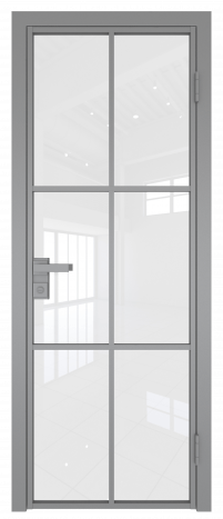 Межкомнатная дверь ProfilDoors 3AG Цвет:Серый (RAL9006 МУАР), Остекление:Белый триплекс