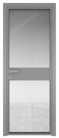 Межкомнатная дверь ProfilDoors 6AG Цвет:Серый (RAL9006 МУАР), Остекление:Прозрачное