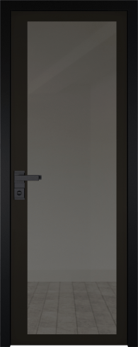 Межкомнатная дверь ProfilDoors 2AGK Цвет:Черный, Остекление:Планибель графит