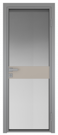 Межкомнатная дверь ProfilDoors 6AG Цвет:Серый (RAL9006 МУАР), Остекление:Мателюкс б.цв.