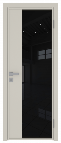 Межкомнатная дверь ProfilDoors 7AG Цвет:Магнолия Сатинат (ламинация), Остекление:Черный триплекс