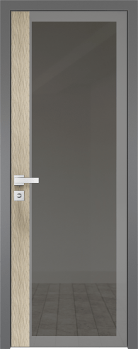 Межкомнатная дверь ProfilDoors 6AGK Цвет:Серый, Остекление:Планибель графит