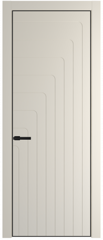 Дверь ProfilDoors Серия PA модель 10PA Цвет:Кремовая Магнолия, Цвет профиля:Черный матовый RAL9005