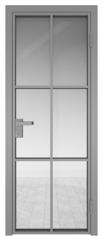 Межкомнатная дверь ProfilDoors 3AG Цвет:Серый (RAL9006 МУАР), Остекление:Прозрачное