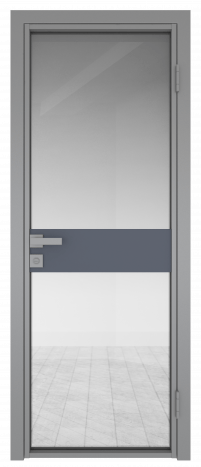 Межкомнатная дверь ProfilDoors 6AG Цвет:Серый (RAL9006 МУАР), Остекление:Прозрачное