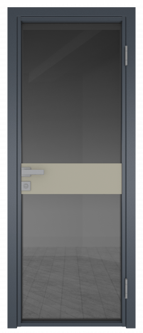 Межкомнатная дверь ProfilDoors 6AG Цвет:Антрацит (RAL7012 МУАР), Остекление:Планибель графит