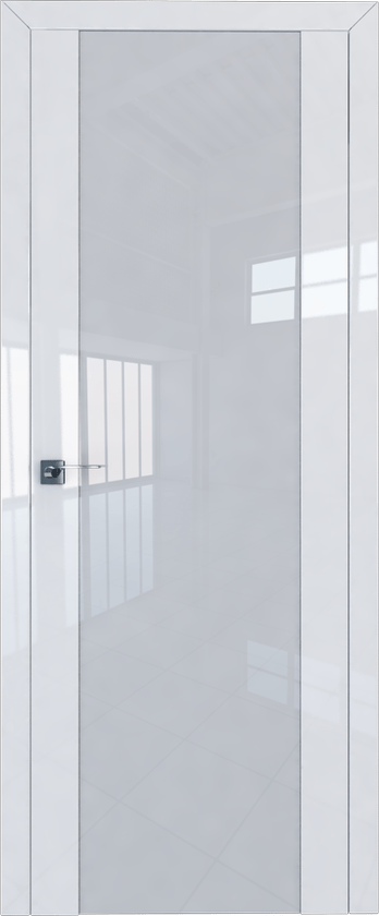 Межкомнатная дверь ProfilDoors 8L Цвет:Белый люкс, Остекление:Триплекс белый