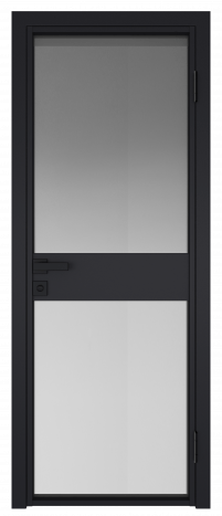 Межкомнатная дверь ProfilDoors 6AG Цвет:Черный матовый (ламинация), Остекление:Мателюкс б.цв.