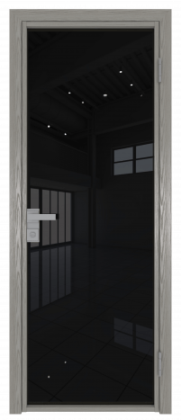 Межкомнатная дверь ProfilDoors 1AG Цвет:Дуб SKY Denim (ламинация), Остекление:Черный триплекс