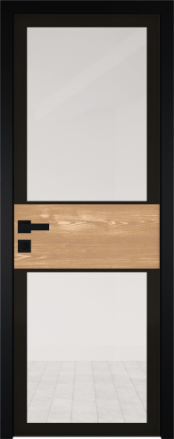 Межкомнатная дверь ProfilDoors 5AGK Цвет:Черный, Остекление:Прозрачное