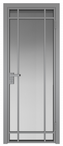 Межкомнатная дверь ProfilDoors 5AG Цвет:Серый (RAL9006 МУАР), Остекление:Мателюкс б.цв.