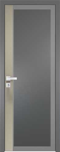 Межкомнатная дверь ProfilDoors 6AGK Цвет:Серый, Остекление:Мателюкс графит