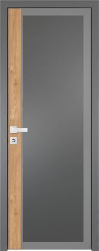 Межкомнатная дверь ProfilDoors 6AGK Цвет:Серый, Остекление:Мателюкс графит