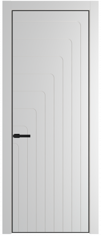 Дверь ProfilDoors Серия PA модель 10PA Цвет:Крем Вайт, Цвет профиля:Черный матовый RAL9005