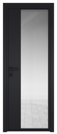 Межкомнатная дверь ProfilDoors 7AG Цвет:Черный матовый (ламинация), Остекление:Прозрачное