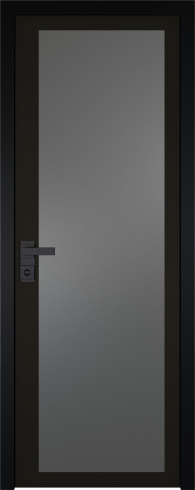 Межкомнатная дверь ProfilDoors 2AGK Цвет:Черный, Остекление:Мателюкс графит