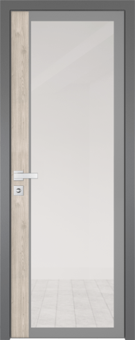 Межкомнатная дверь ProfilDoors 6AGK Цвет:Серый, Остекление:Прозрачное