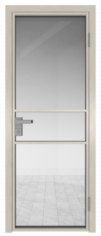 Межкомнатная дверь ProfilDoors 2AG Цвет:Дуб SKY Белёный (ламинация), Остекление:Прозрачное
