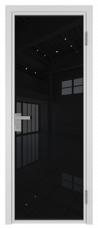 Межкомнатная дверь ProfilDoors 1AG Цвет:Белый матовый (ламинация), Остекление:Черный триплекс