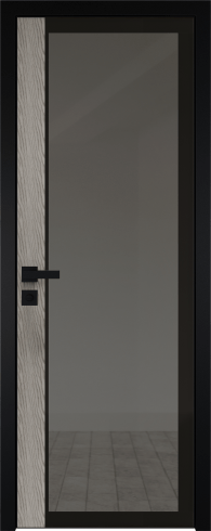 Межкомнатная дверь ProfilDoors 6AGK Цвет:Черный, Остекление:Планибель графит