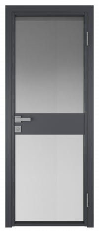 Межкомнатная дверь ProfilDoors 6AG Цвет:Серый матовый (ламинация), Остекление:Мателюкс б.цв.