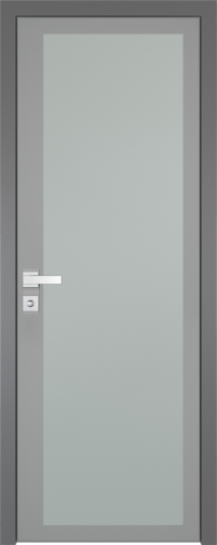 Межкомнатная дверь ProfilDoors 2AGK Цвет:Серый, Остекление:Мателюкс б.цв.