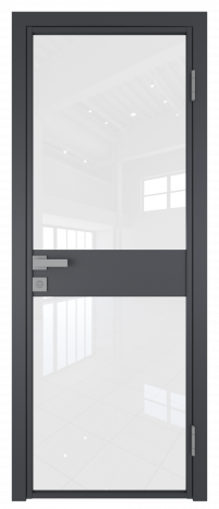 Межкомнатная дверь ProfilDoors 6AG Цвет:Серый матовый (ламинация), Остекление:Белый триплекс