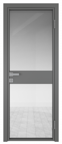 Межкомнатная дверь ProfilDoors 6AG Цвет:Грей (ламинация), Остекление:Прозрачное