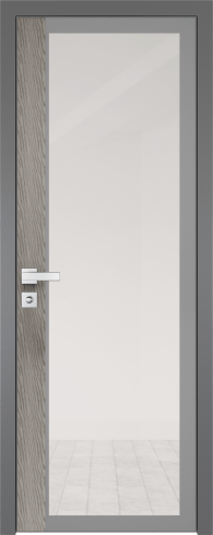 Межкомнатная дверь ProfilDoors 6AGK Цвет:Серый, Остекление:Прозрачное