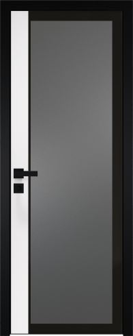 Межкомнатная дверь ProfilDoors 6AGK Цвет:Черный, Остекление:Мателюкс графит