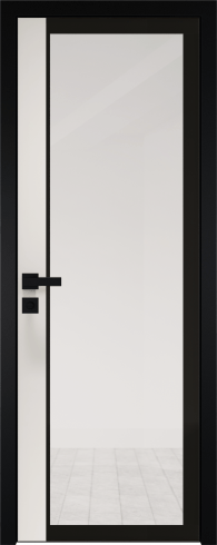 Межкомнатная дверь ProfilDoors 6AGK Цвет:Черный, Остекление:Прозрачное