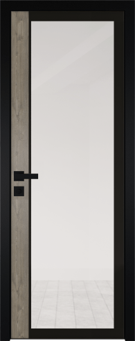 Межкомнатная дверь ProfilDoors 6AGK Цвет:Черный, Остекление:Прозрачное