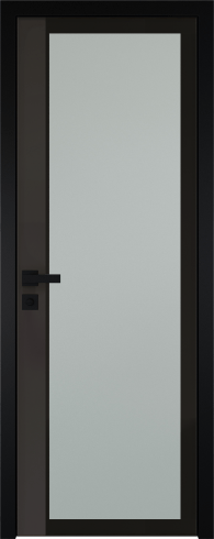 Межкомнатная дверь ProfilDoors 6AGK Цвет:Черный, Остекление:Мателюкс б.цв.