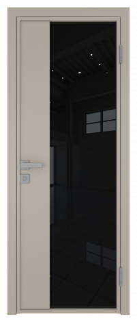 Межкомнатная дверь ProfilDoors 7AG Цвет:Санд (ламинация), Остекление:Черный триплекс