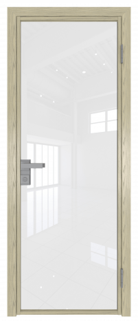 Межкомнатная дверь ProfilDoors 1AG Цвет:Дуб SKY Крем (ламинация), Остекление:Белый триплекс