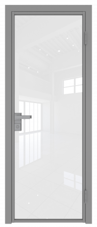 Межкомнатная дверь ProfilDoors 1AG Цвет:Манхэттен (ламинация), Остекление:Белый триплекс
