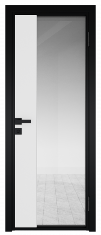Межкомнатная дверь ProfilDoors 7AG Цвет:Чёрный (RAL9005 МУАР), Остекление:Прозрачное