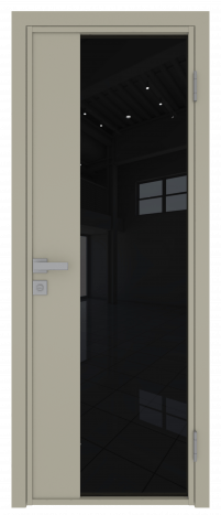 Межкомнатная дверь ProfilDoors 7AG Цвет:Шеллгрей (ламинация), Остекление:Черный триплекс