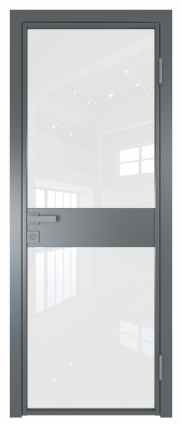 Межкомнатная дверь ProfilDoors 6AG Цвет:Кварц матовый (ламинация), Остекление:Белый триплекс