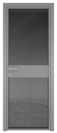 Межкомнатная дверь ProfilDoors 6AG Цвет:Серый (RAL9006 МУАР), Остекление:Планибель графит