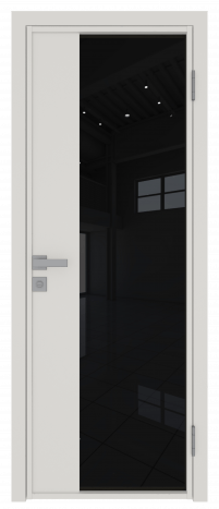 Межкомнатная дверь ProfilDoors 7AG Цвет:ДаркВайт (ламинация), Остекление:Черный триплекс