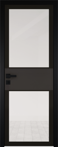 Межкомнатная дверь ProfilDoors 5AGK Цвет:Черный, Остекление:Прозрачное