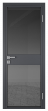 Межкомнатная дверь ProfilDoors 6AG Цвет:Серый матовый (ламинация), Остекление:Планибель графит