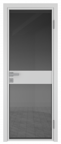 Межкомнатная дверь ProfilDoors 6AG Цвет:Белый матовый (ламинация), Остекление:Планибель графит