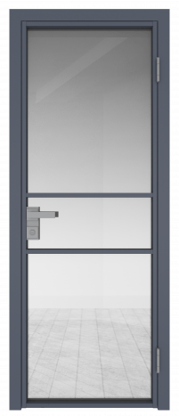 Межкомнатная дверь ProfilDoors 2AG Цвет:Антрацит (ламинация), Остекление:Прозрачное