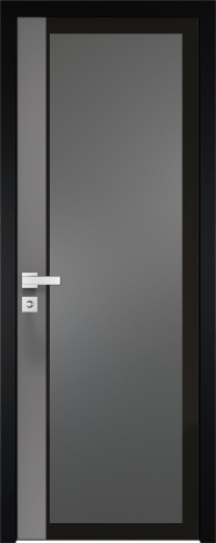 Межкомнатная дверь ProfilDoors 6AGK Цвет:Черный, Остекление:Мателюкс графит