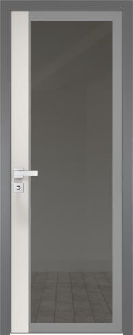 Межкомнатная дверь ProfilDoors 6AGK Цвет:Серый, Остекление:Планибель графит