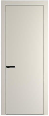 Дверь ProfilDoors Серия PA модель 1PA Цвет:Кремовая Магнолия, Цвет профиля:Черный матовый RAL9005
